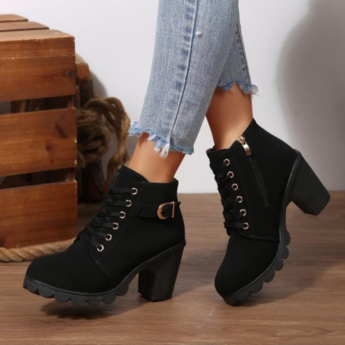 Johanna™ | Elegante Stiefeletten mit Blockabsatz
