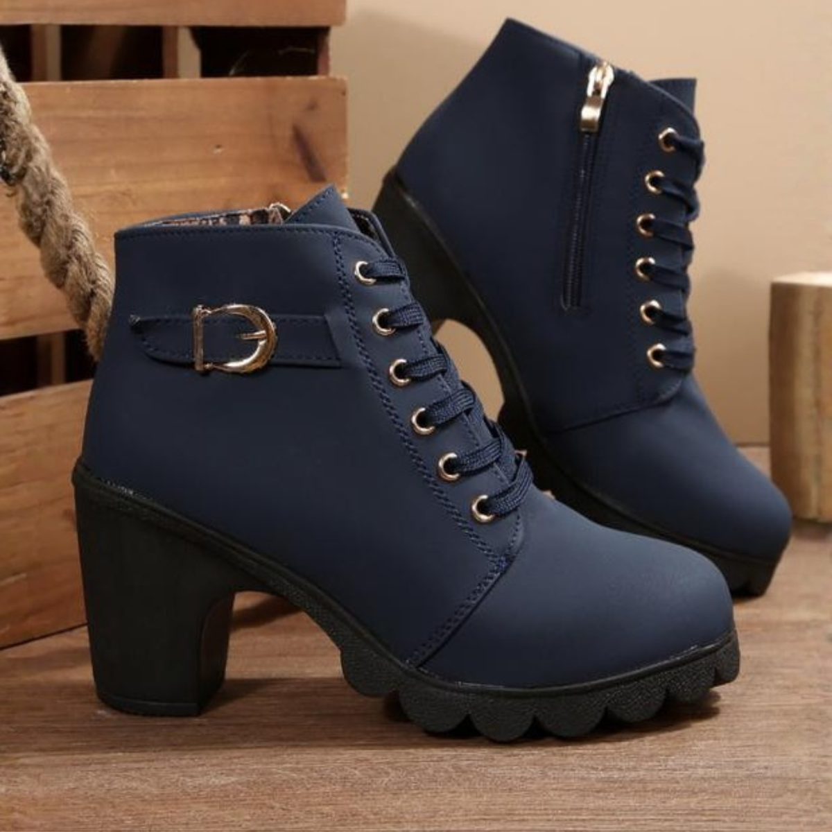 Johanna™ | Elegante Stiefeletten mit Blockabsatz
