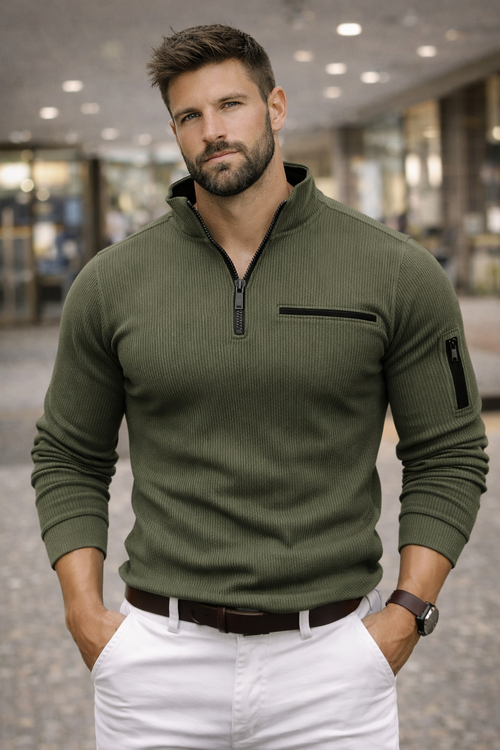 Henrik™ | Poloshirt mit Reißverschlus