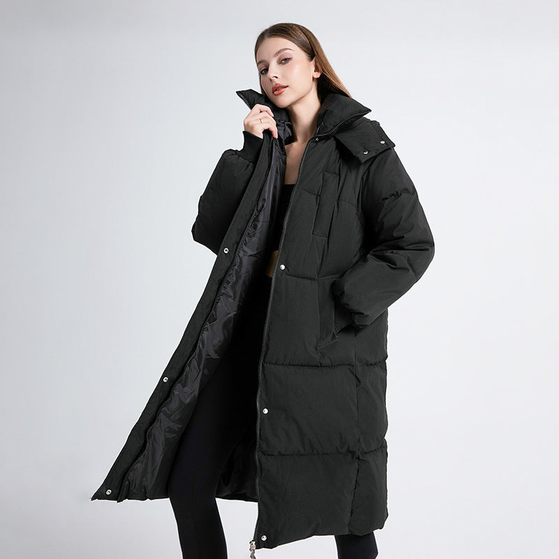Inge™ | Langer Wintermantel mit Kapuze