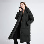 Inge™ | Langer Wintermantel mit Kapuze