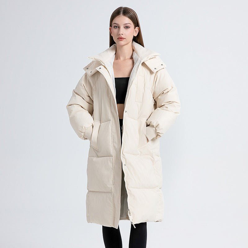 Inge™ | Langer Wintermantel mit Kapuze