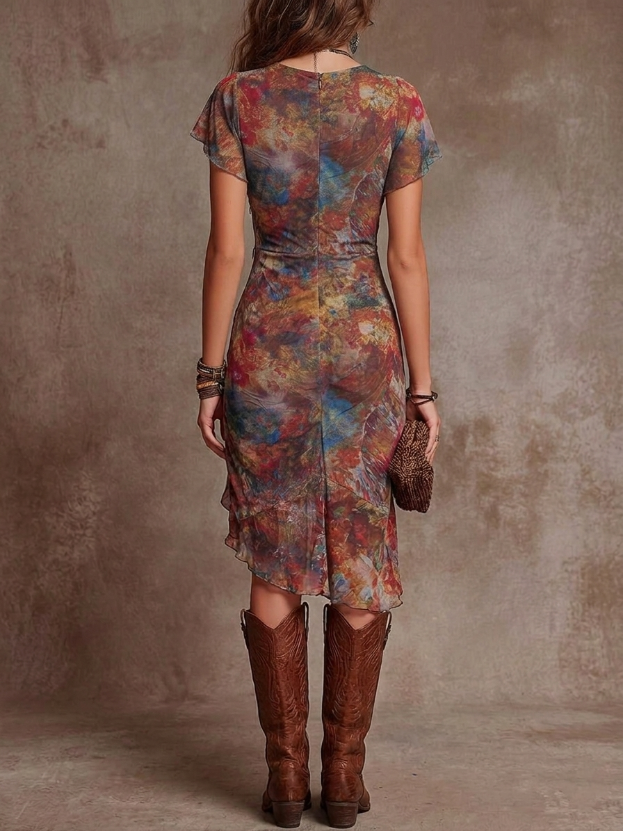 Johanna™ Plissierte Midikleid