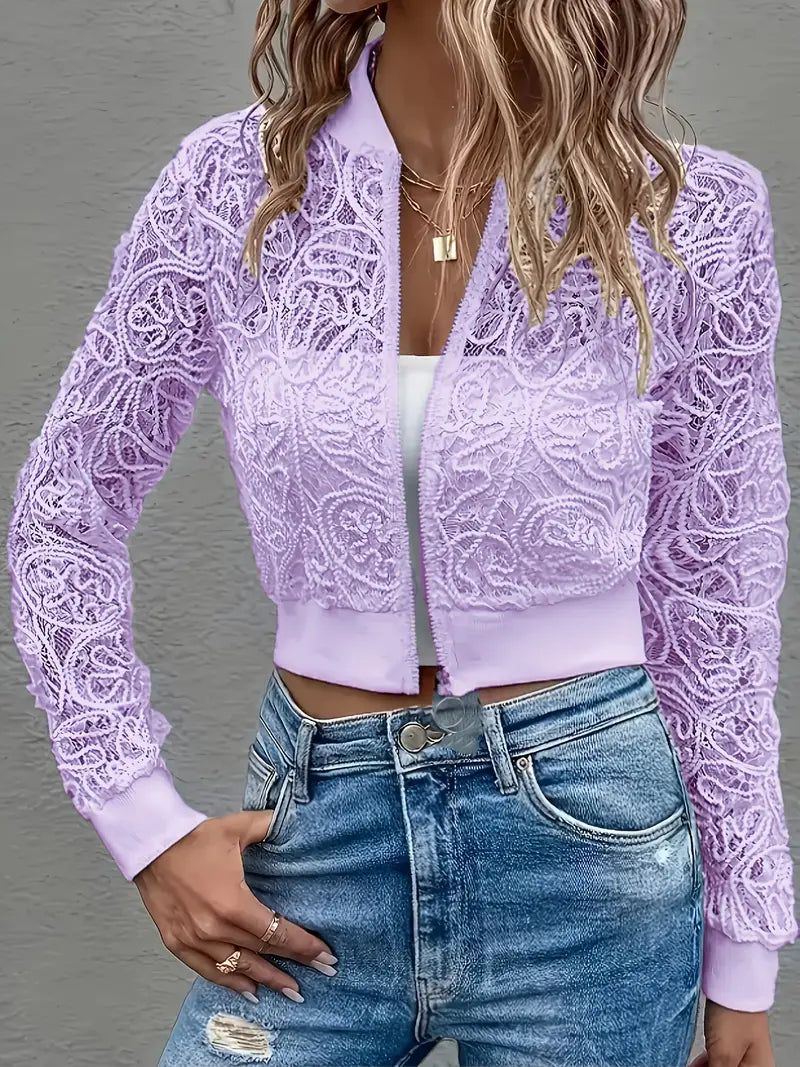 Clara™ | Spitzen-Bomberjacke